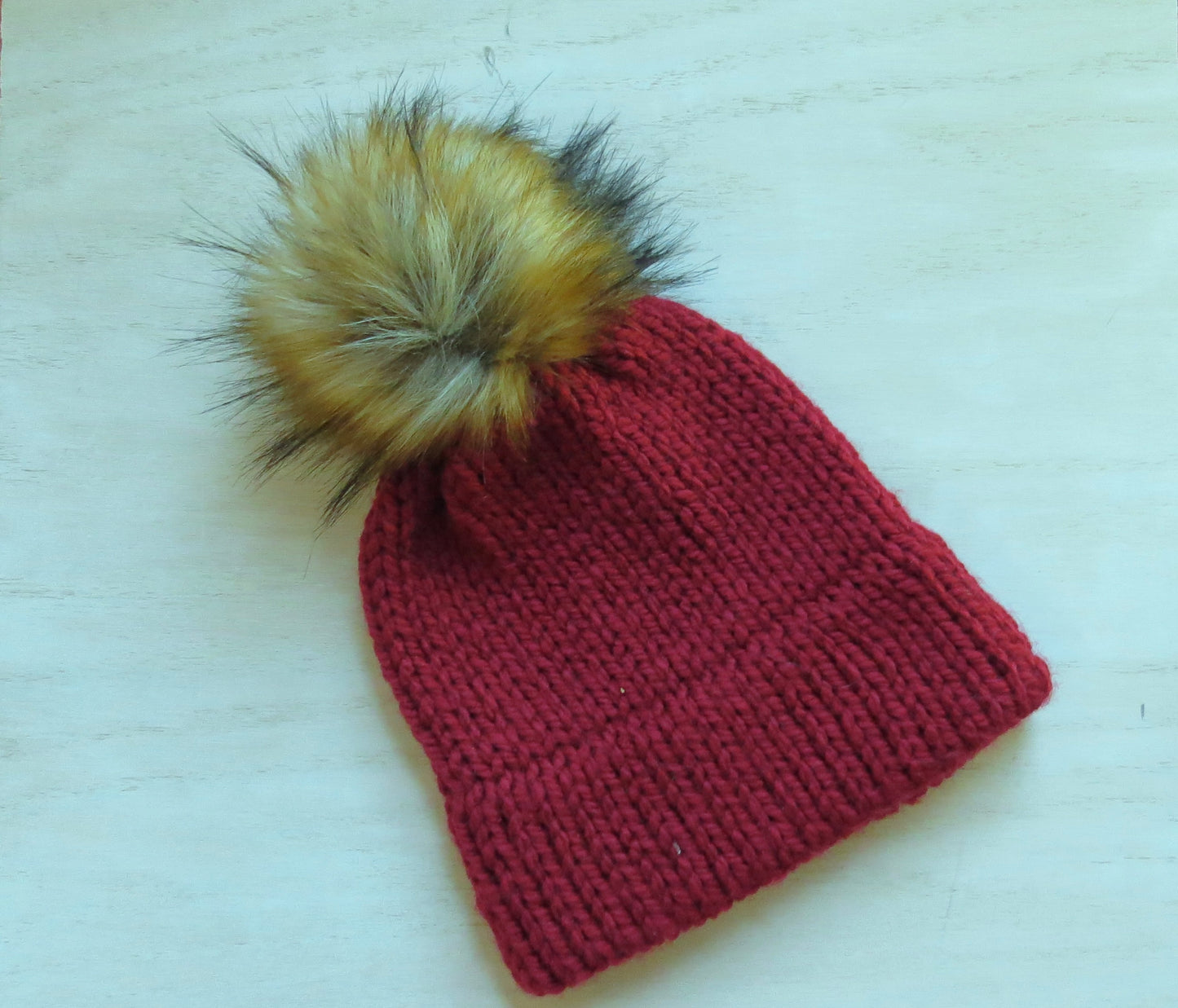 Red Double Brim Beanie Hat || Ready to Ship