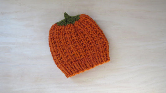 Pumpkin Beanie Hat 1-3 Year-Toddler || Ready to Ship