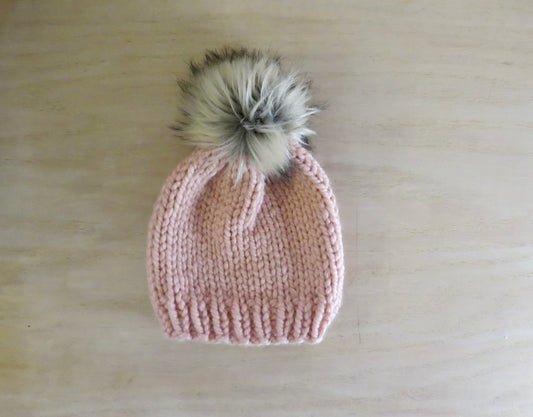 Toddler- Light Pink Basic Beanie Hat || Ready to Ship