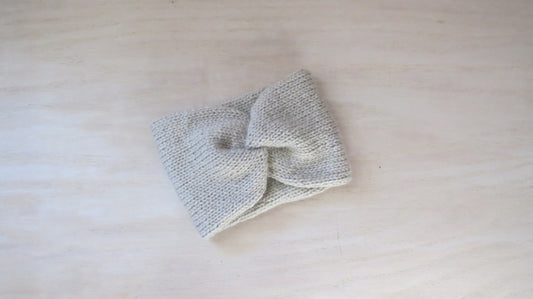 Light Taupe Gray Front Twist Headband- Kids || Ready to Ship