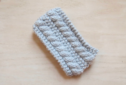 Light Gray Double Twist Headband || Ready to Ship