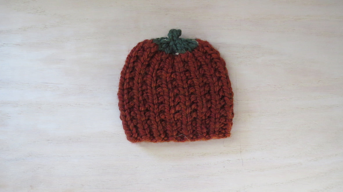 Pumpkin Beanie Hat 4-12 Months Baby || Ready to Ship