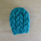 Kids- Bright Blue Braided Cable Beanie || Ready to Ship