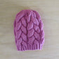 Kids- Blackberry Braided Cable Beanie || Ready to Ship