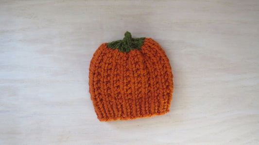 Pumpkin Beanie Hat 4-10 year- Child || Ready to Ship