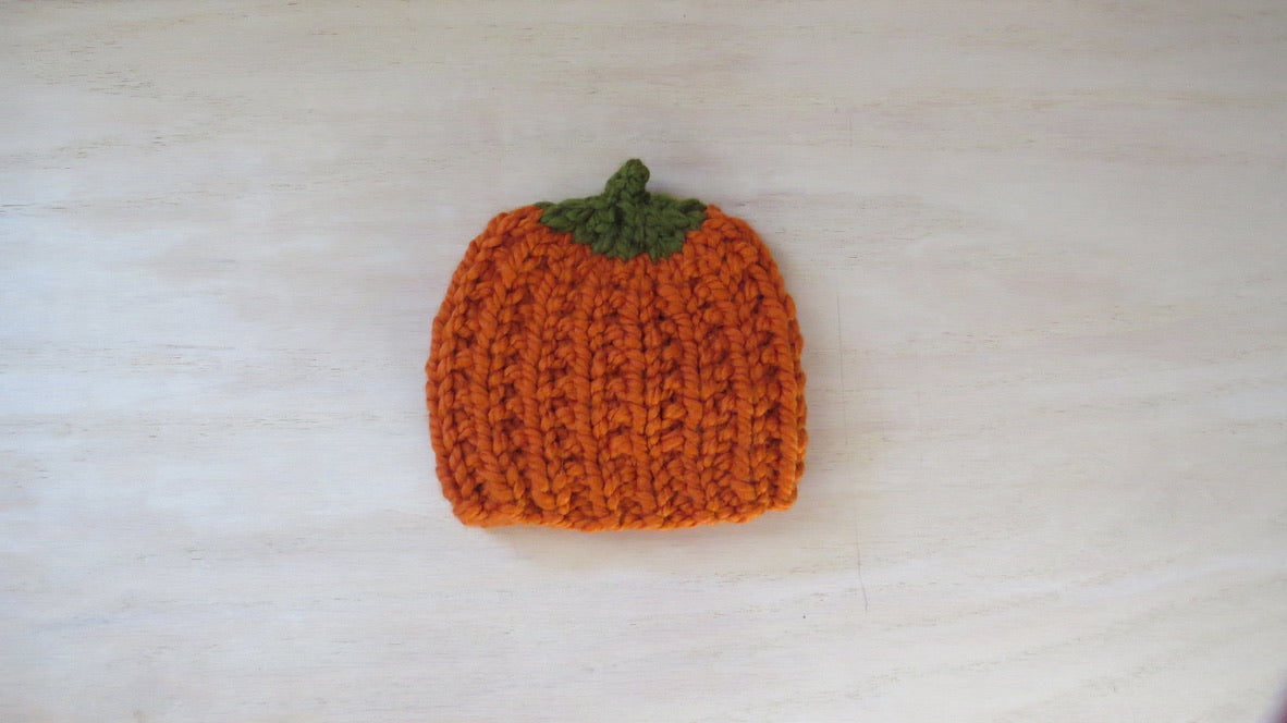 Pumpkin Beanie Hat 4-12 Months Baby || Ready to Ship