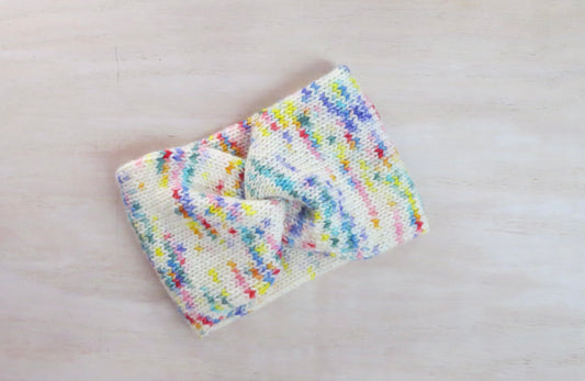 Rainbow Sprinkles Front Twist Headband || Ready to Ship