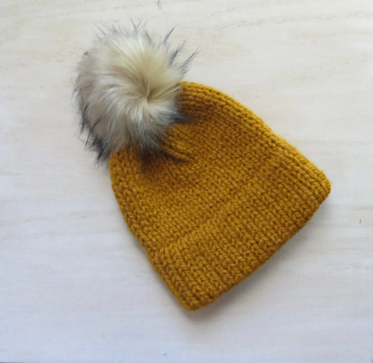 Golden Double Brim Beanie || Ready to Ship