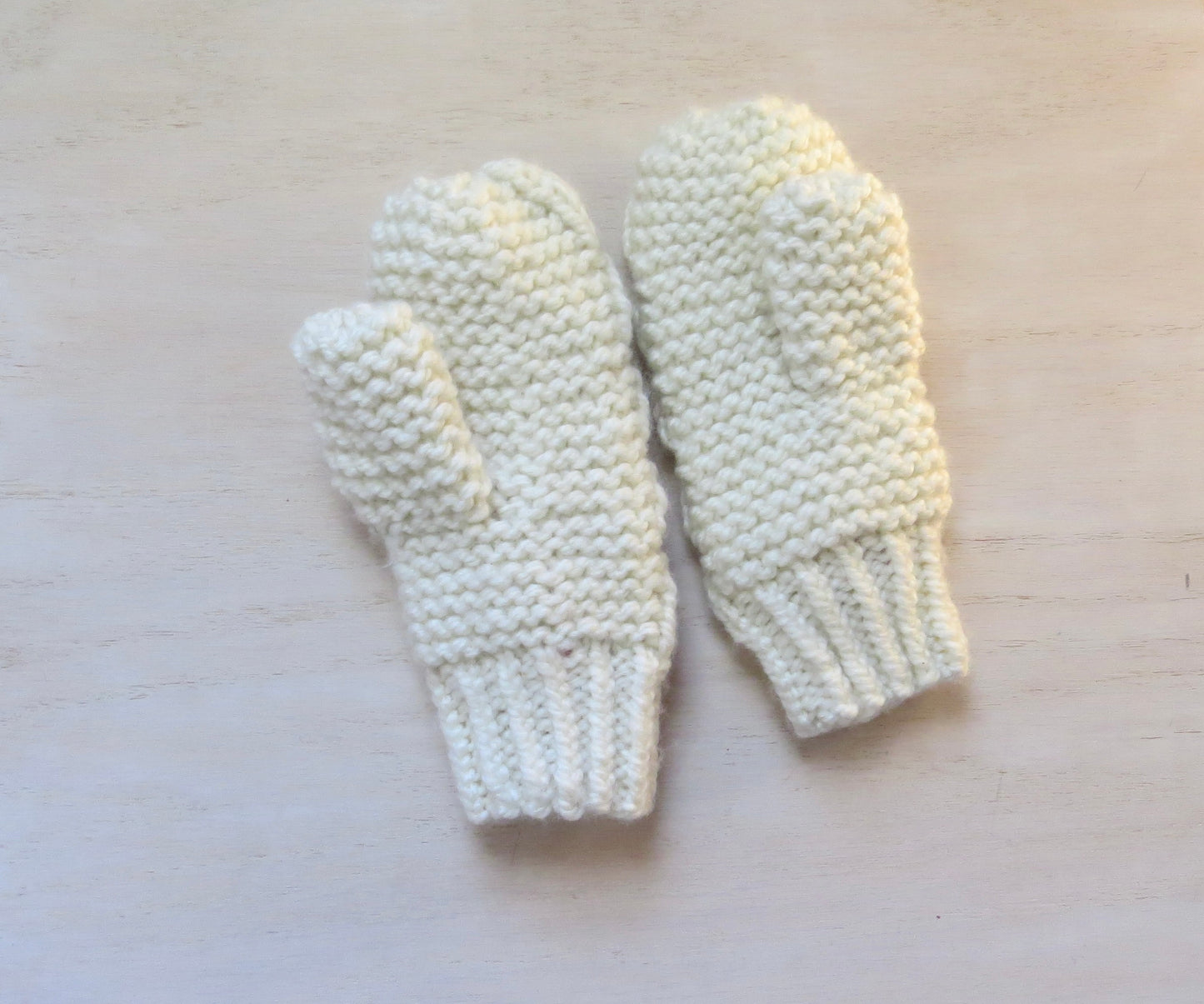 Cream Braided Cable Mittens || Ready to Ship