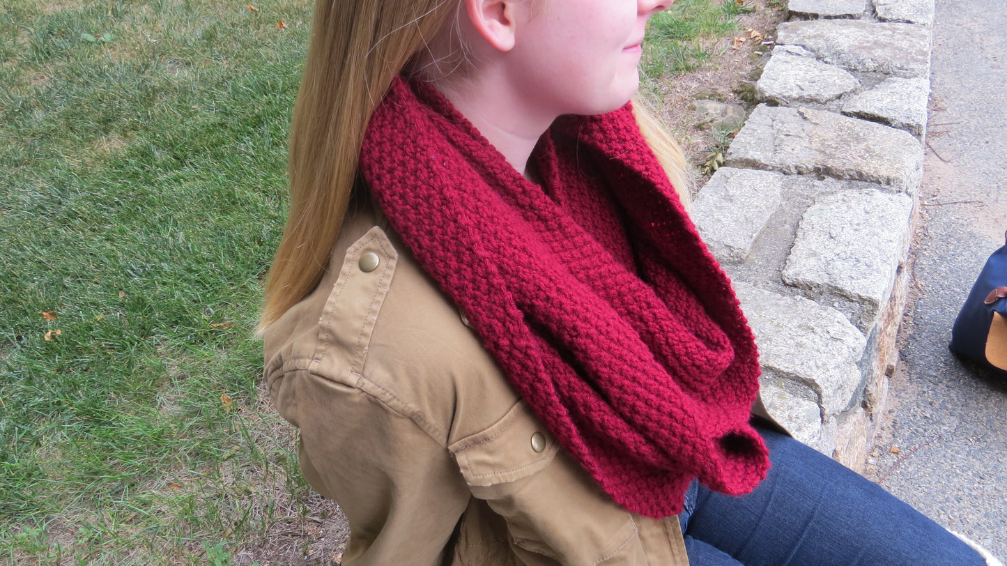 Moss Stitch Infinity Scarf || Made to Order Item