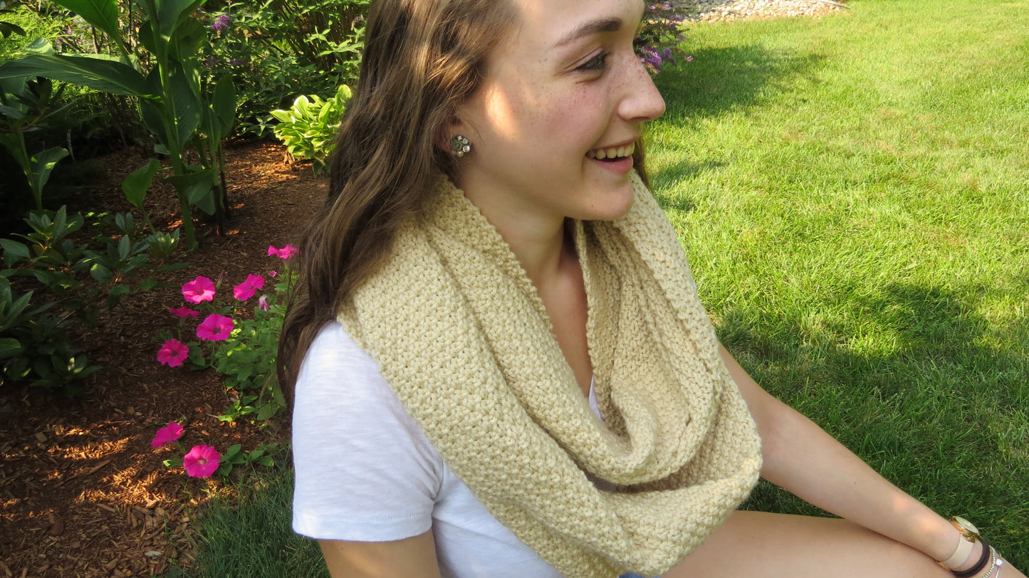 Moss Stitch Infinity Scarf || Made to Order Item