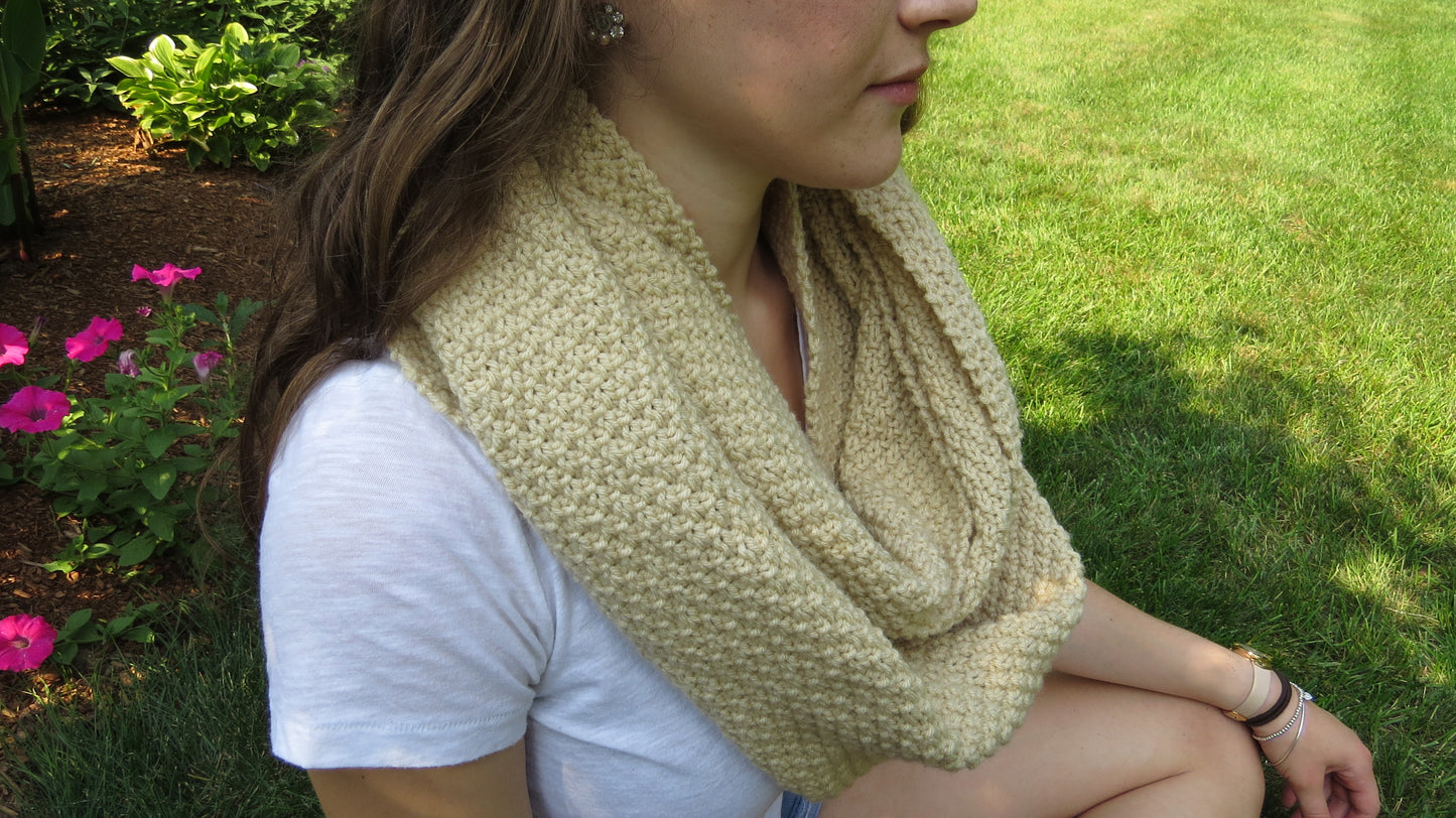 Moss Stitch Infinity Scarf || Made to Order Item